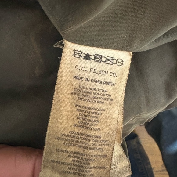 Filson Tan lined Cruiser waxed jacket size XL - Picture 4 of 7